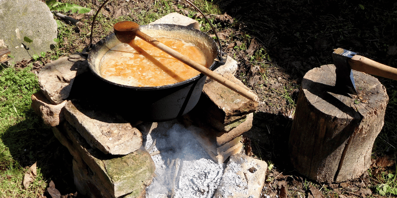 Cooking over an open fire doesn't have to be primitive