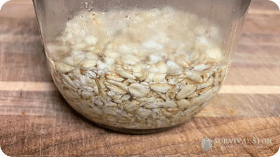 overnight oatmeal in a mason jar