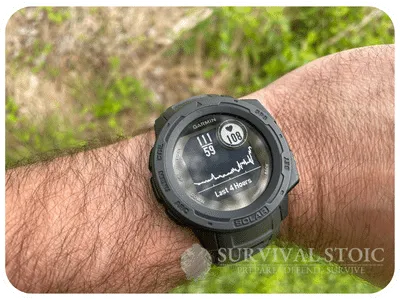 Heart rate monitor on a Survival watch