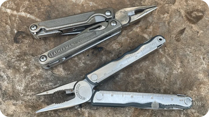 Two of Jason's survival multitools