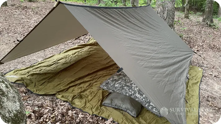 Jason's bushcraft tarp shelter