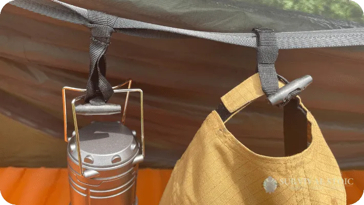 The ridgeline toggles on the Haven Tent Hammock