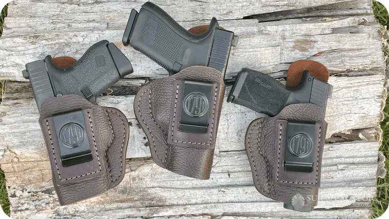 The Author's three 1791 Gunleather Fair Chase Holsters