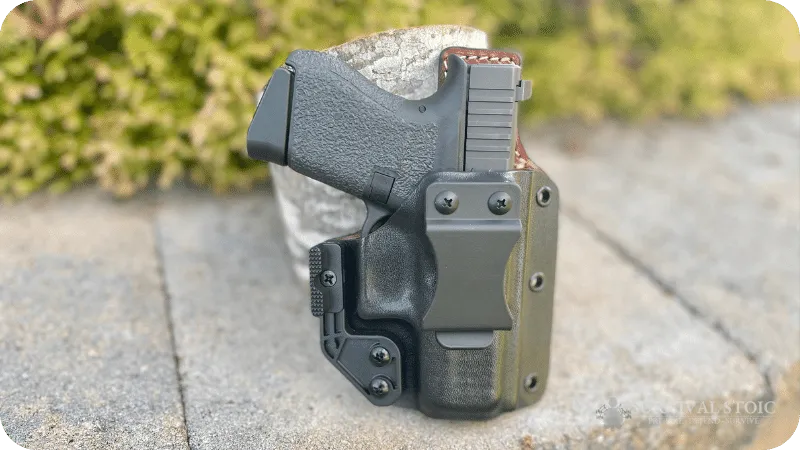 The author's Falco Compact Hybrid IWB Holster with a Glock 43
