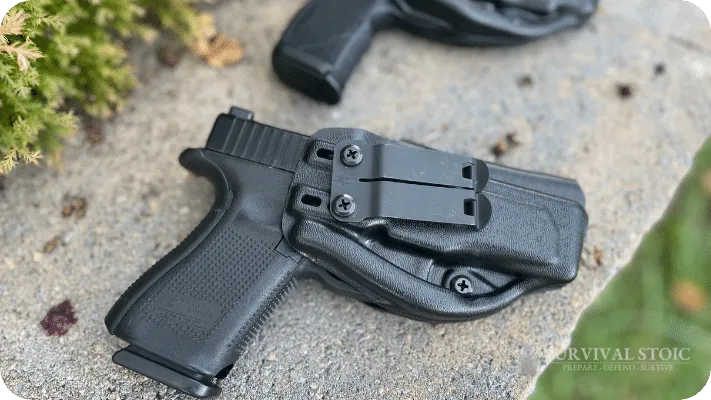 The Author's Harry’s Holsters Infiltrator IWB Holster and Glock 19 and Sig P365