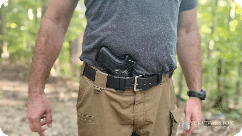 Jason wearing the CYA drift holster with the Glock 19