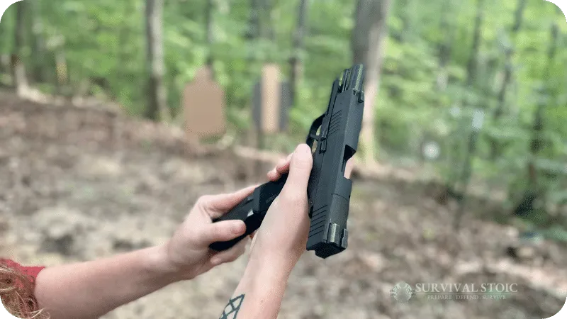The author reloading the Sig P365XL