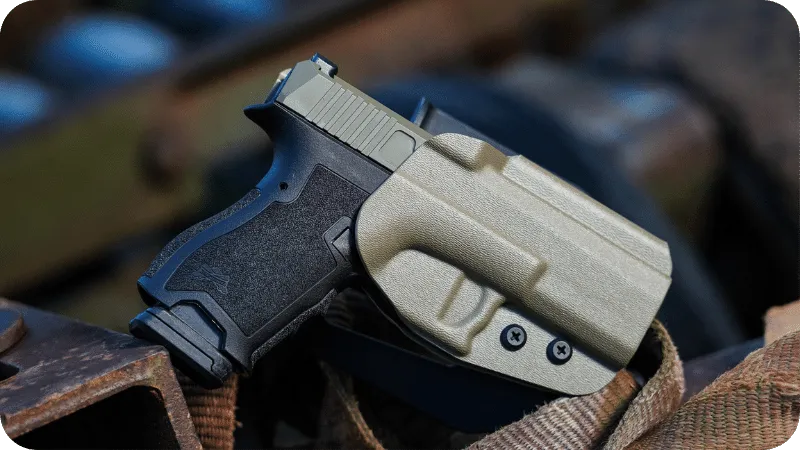 The PSA Dagger in a holster