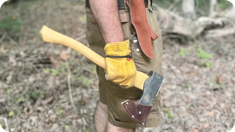 Jason with his favorite bushcraft axe and knife