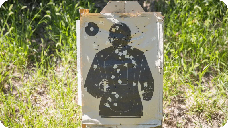 Concealed Carry Target showing inaccurate shooting