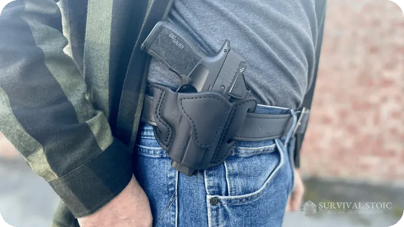 Jason wearing the 1791 Gunleather OWB holster with the Sig P365XL