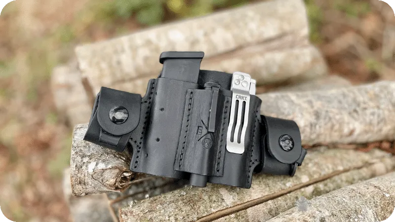 The 1791 EDC Action Snap on a wood pile