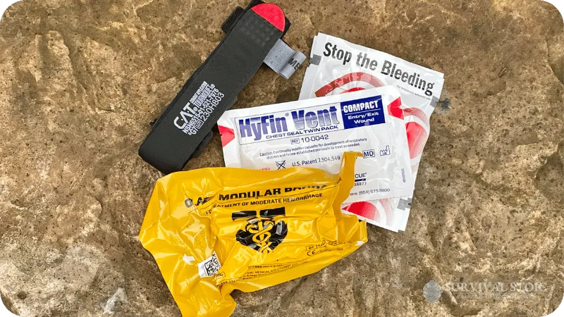 Trauma first aid items