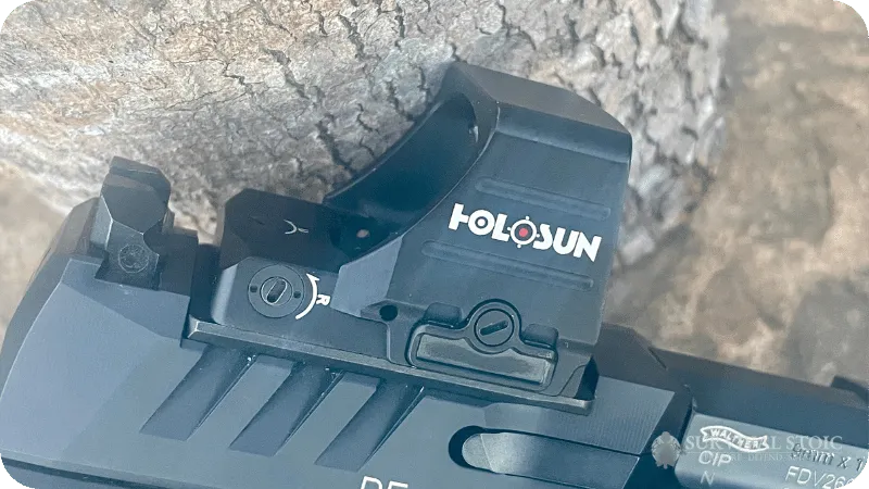 The Holosun 507 Comp on Jason's handgun, shown on the right side